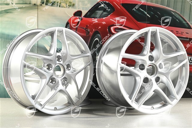 17" Komplet felg Boxster III, przednie 7J x 17 ET55 + tylne 8,5J x 17 ET40