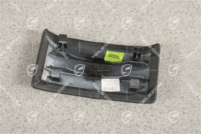 Extension upper part for center console rear, leather, black, coupe / Targa (Rear section of centre console in Leather)