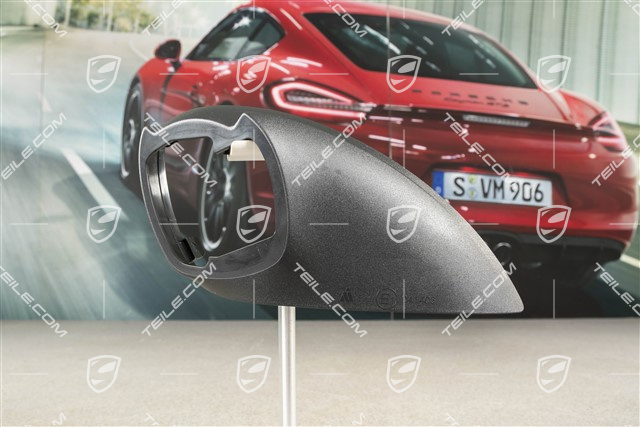 Spiegel, Blende unten, Manuell anklappbar, Schwarz, L