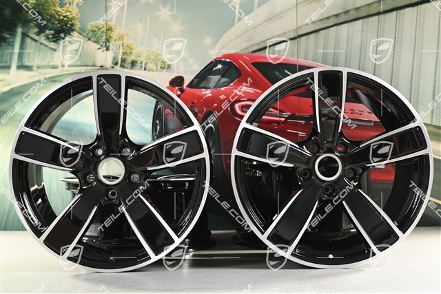 20" Felgensatz Carrera Sport, 8,5J x 20 ET49 + 11,5J x 20 ET56, schwarz hochglanz