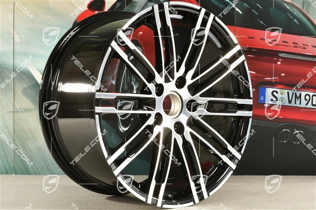 20" Felge, Turbo III, 10J x 20 ET50, schwarz hochglanz