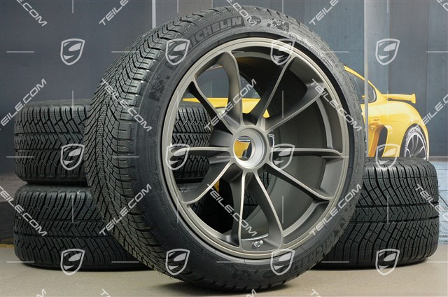 GT3RS 20-inch winter wheel set, rims/discs 9J x 20 ET55 + 12J x 20 ET47 + Michelin winter tires 245/35 R20 + 315/35 R20, with TPMS