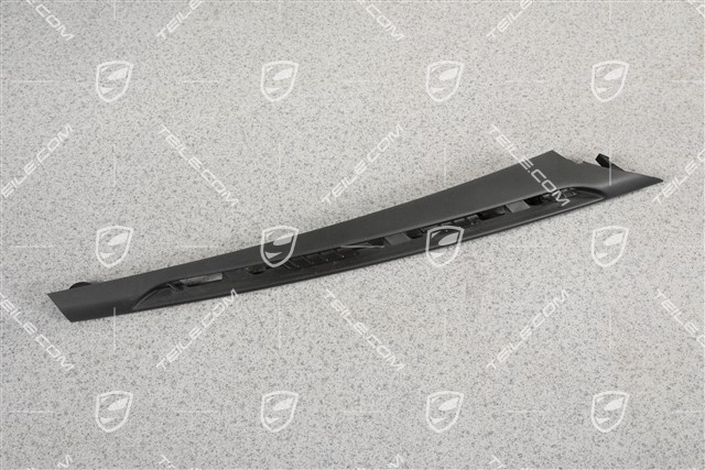 Disc / cover lower for front bumper, black matte, R