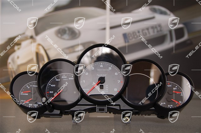 Instrument cluster, silver face gauges, Hybrid