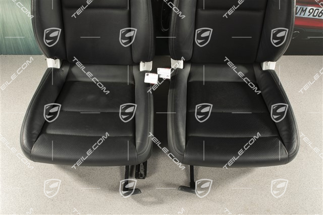 Seats, el. adjustable, heating, leather, black, set, L+R