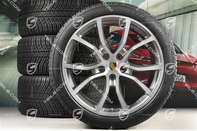21-inch Cayenne COUPE Exclusive Design winter wheel set, rims 9,5J x 21 ET46 + 11,0J x 21 ET49 + Michelin Pilot Alpin 5 winter tyres 275/40 R21 + 305/35 R21, with TPMS