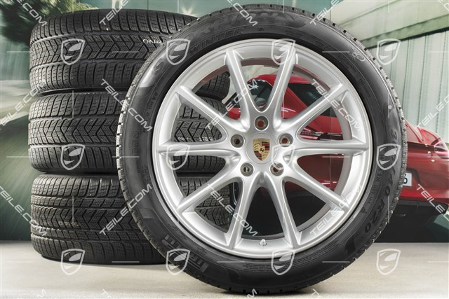 20-inch Cayenne COUPE Design winter wheel set, rims 9J x 20 ET50 + 10,5J x 20 ET55 +  Pirelli winter tyres 275/45 R20 + 305/40 R20, with TPMS