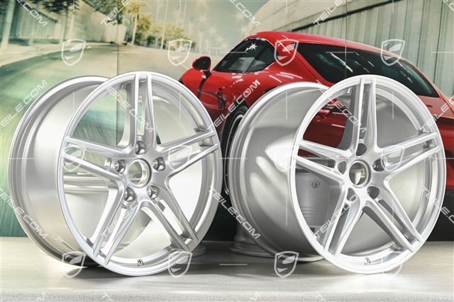 19" Komplet felg Carrera VI, 8,5J x 19 ET50 + 11J x 19 ET56, srebrne Brilliantsilber