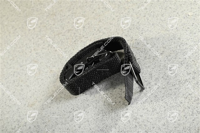 Tension strap for fire extinguisher