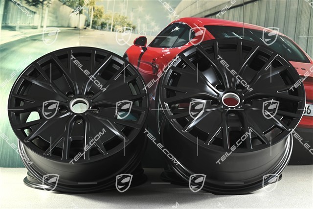 20-inch Turbo S Aero Design wheel rim set, 9J x 20 ET54 + 11J x 20 ET60, in black satin-mat