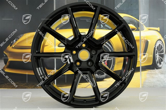 20-inch alloy wheel Macan SportDesign, 9J x 20 H2 ET 26 + 10J x 20 H2 ET19, black high gloss