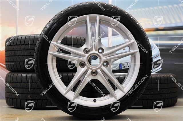 18-inch Boxster S II winter wheel set (with tyres), front wheels 8J x 18 ET57 + rear 9J x 18 ET43 + Michelin tyres 235/40 ZR18 + 255/40 ZR18