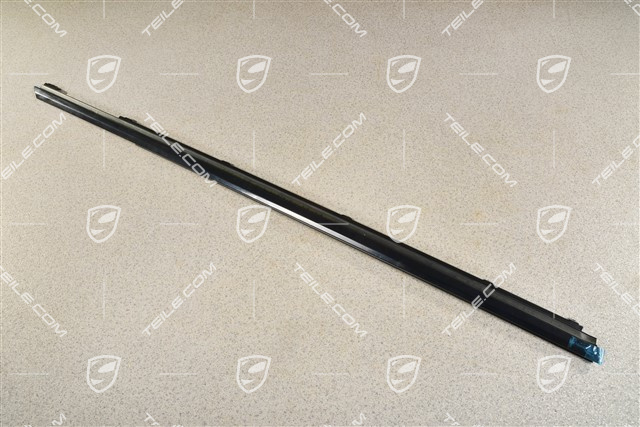Moulding, Door channel, incl. sealing, front, Matt black, R