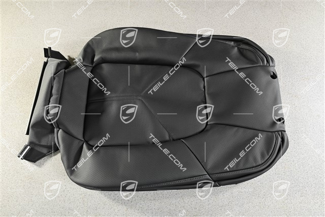 Lehnenbezug, Leder, komfortsitz, Belüftet, Schwarz, L