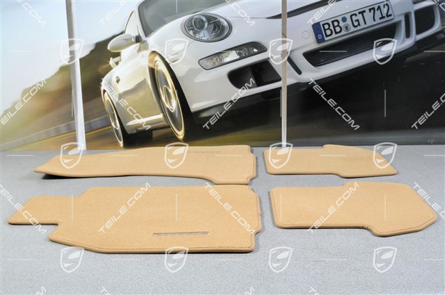 Dywaniki, BOSE Sound System, komplet 4-częściowy, do Cabrio/Targa, piaskowy beż