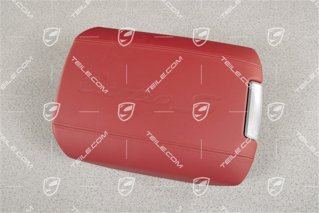 Armrest, centre console, inscription Turbo S, Carrera Red