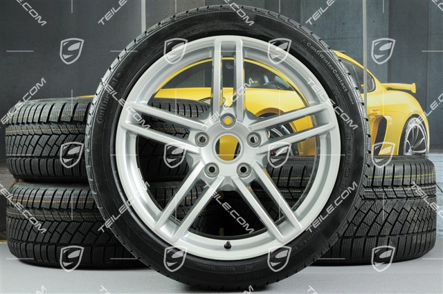 19" Komplet kół zimowych Carrera, felgi 8,5J x 19 ET54 + 11J x 19 ET48 + opony zimowe Continental 235/40 R19 + 295/35 R19, bez czujników ciśnienia