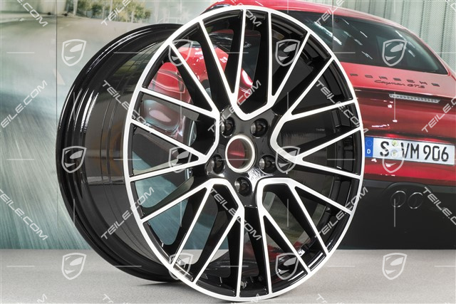 21-inch wheel rim, Cayenne RS Spyder, black high gloss