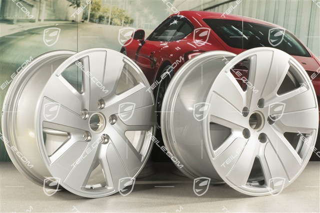 19-inch Taycan S wheel rim set, 8J x 19 ET50 + 10J x 19 ET47, silver