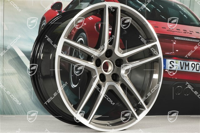 20-inch wheel rim "Macan Turbo", 9J x 20 ET26, CMS, Titanium