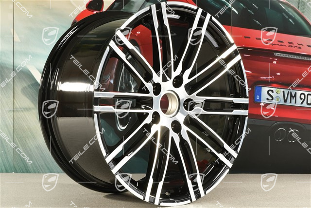 20" Felge, Turbo III, 10J x 20 ET50, schwarz hochglanz
