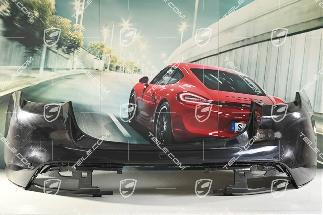 Rear bumper, ultrasound parking aid with side protection