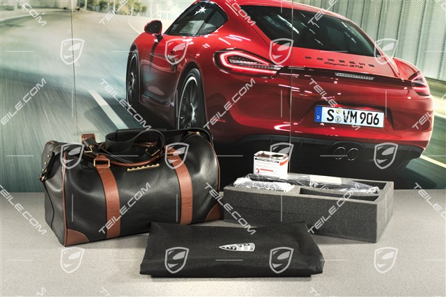 Touring Bag / Tasche, mit Warnweste und Warndreieck, LEDER
