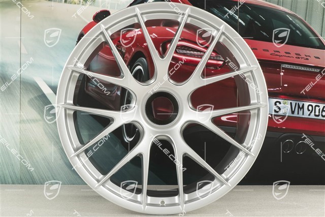 GT2RS / GT3RS Felga, Magnesium, centralnie mocowana, 12,5J x 21 ET48, brylantowy srebrny