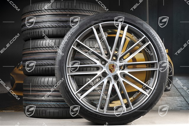 21" Koła letnie Turbo IV, felgi 9,5J x 21 ET71 + 11,5J x 21 ET69 + NOWE opony letnie Continental 275/35 ZR21 + 315/30 ZR21, z czujnikami ciśnienia