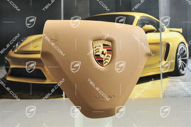 Airbag, 3-Speichen, Leder, sandbeige