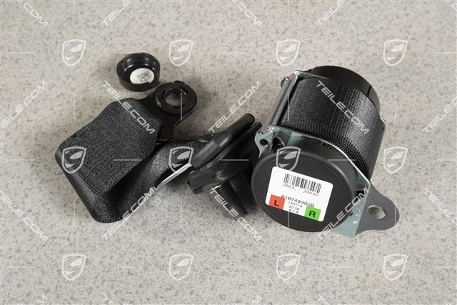 Sicherheitsgurt, hinten, schwarz, L=R