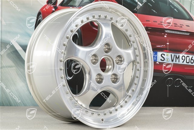 18-inch Alloy wheel rim set, Turbo 3.6, 10J x 18 ET61 + 8J x 18 ET52, Speedline, polished