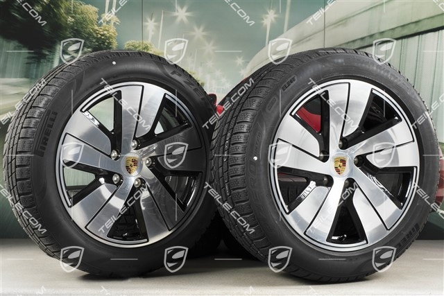 19" Taycan S winter wheel set, rims 8J x 19 ET50 + 10J x 19 ET47, Pirelli winter tyres 225/55 R19 + 275/45 R19