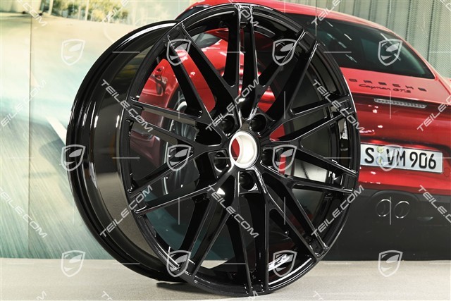 22-inch Macan RS Spyder Design wheel rim, 9J x 22 ET29, black high gloss