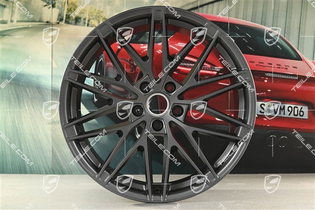 22-Zoll-Felgensatz Macan RS Spyder Design, 9J x 22 ET29 + 11J x 22 ET47, Vesuvgrau