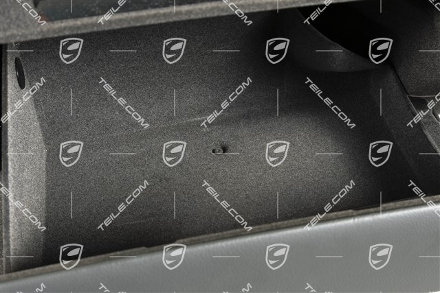 Glove compartment, leatherette, stone grey, complete