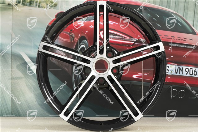 21" Felga Mission E Design, 9,5J x 21 ET60, czarny wysoki połysk