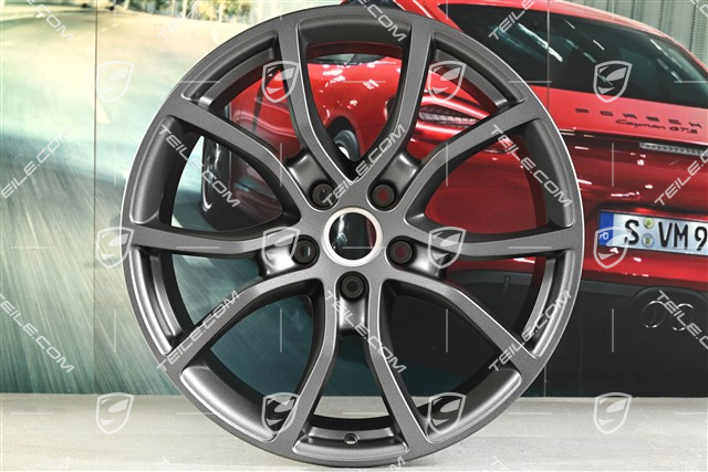 21-inch wheel rim, Cayenne Exclusive Design, 11J x 21 ET58, vesuvian grey