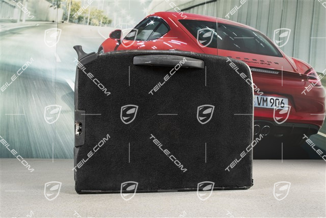 Back seat backrest, rear, leatherette, black, coupe, L