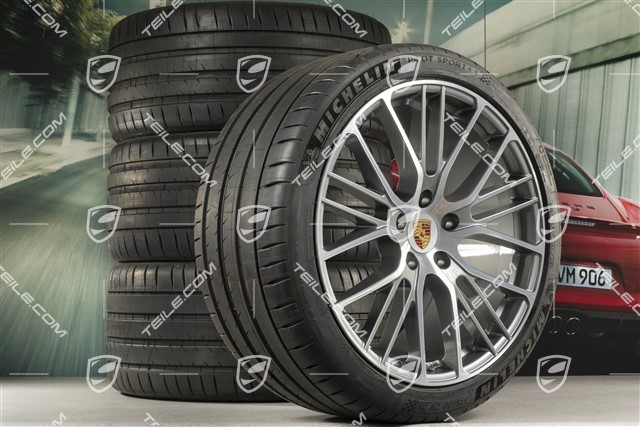 21-inch Panamera Exclusive Design Sport summer wheel set, wheel rims 9,5J x 21 ET71 + 11,5J x 21 ET69 + NEW Michelin summer tyres 275/35 R21 + 315/30 R21, with TPMS