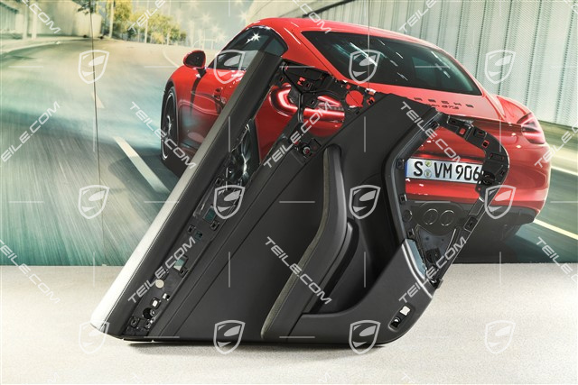Turverkleidung, hinten, leder/alcantara, Schwarz, L, (beschadigt leder)