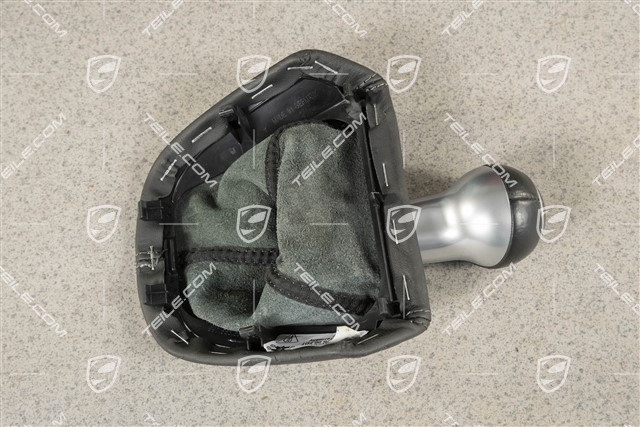 Schalthebelknopf, Schwarz, Leder, 5-gang schaltgetriebe