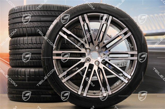 21-inch Turbo III summer wheels set, rims 9J x 21 ET26 + 10J x 21 ET19, Michelin summer tyres 265/40 R 21 + 295/35 R 21, with TPMS