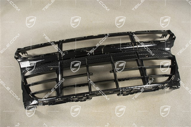 Front bumper, Turbo, centre ventilation grille with ACC and Park Assist, High-Gloss Black