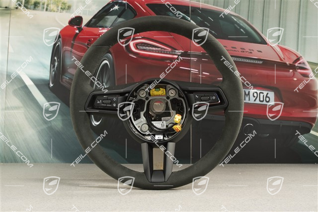 Multifunction steering wheel, Alcantara, Black/Black, Heated