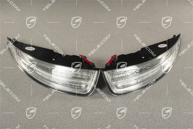 Rear lights white, set (L+R), C2 / C2S / C2GTS / GT3 / GT3RS, UK version