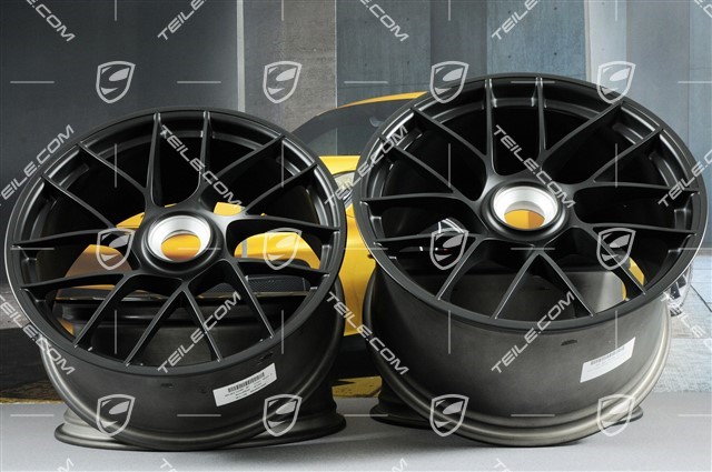 20-inch wheel rim set Turbo Sport III, central lock, 9J x 20 ET51 + 12J x 20 ET63,  black matte