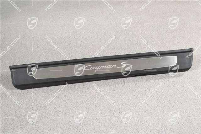 Blenden/Einstiegleisten, ohne Beleuchtung, Edelstahl, "Cayman S", Satz, L+R