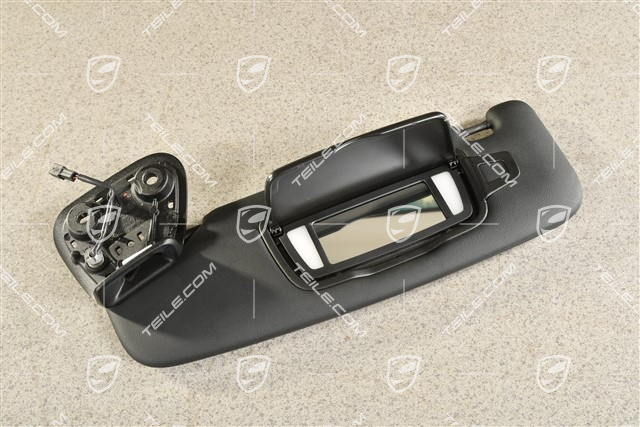 Cabrio, Sonnenblende, mit Make-up Spiegel, Schwarz, L