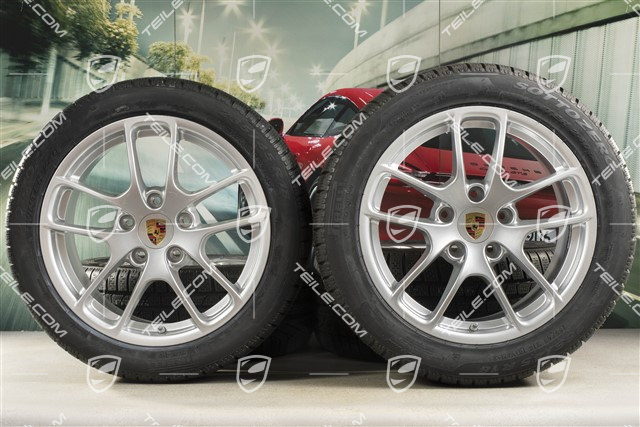 18" Cayman Winterräder Satz, Felgen 8J x 18 ET57 + 9,5J x 18 ET49, Pirelli Sottozero II Winterreifen 235/45 R18 + 265/45 R18